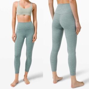 Lululemon Align Pant 25" Heathered Tidewater Teal Size 2 W5CZOS
